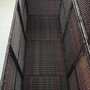 English Elm Outsunny 175 Gallon Weather-Resistant Rattan Deck Box With Pneumatic Lid For Outdoor Storage Solutions W2225P200688-GIGA