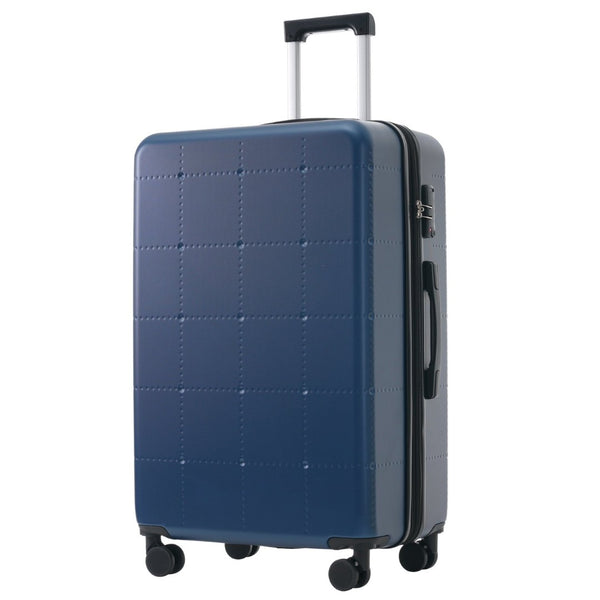 English Elm Luggage 5 Piece Hardside Abs Set with Front Access Carry on and Tsa Spinner Wheels Blue N732P391557C