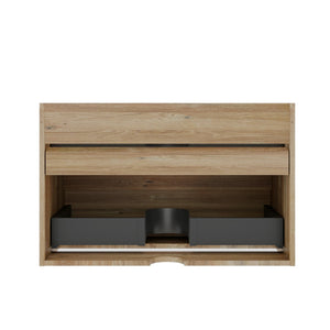 English Elm Grace Wall Mounted Oak Veneer Floating Vanity with Soft Close Drawers for Modern Bath W1865P352852