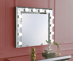 English Elm Dominic Hollywood Vanity Mirror with Bulb Ring Mdf Frame Glam Entryway Wall Accent B2726P448755