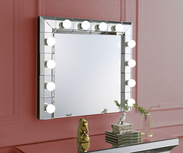 English Elm Dominic Hollywood Vanity Mirror with Bulb Ring Mdf Frame Glam Entryway Wall Accent B2726P448755