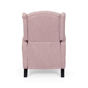English Elm Christopher Knight Home® - 28" 28" Wide Manual Wing Chair Recliner Light Pink Fabric Push-Back Tufted Diamond Stitch Cozy Elegance 68629.00LBLSH