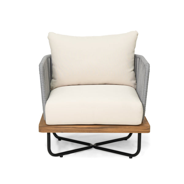 English Elm Christopher Knight Home® - Lucca Outdoor Acacia Wood Club Chair Set Of 2 – Stylish, Weather-Resistant Seating For Patios! N773P208096B2