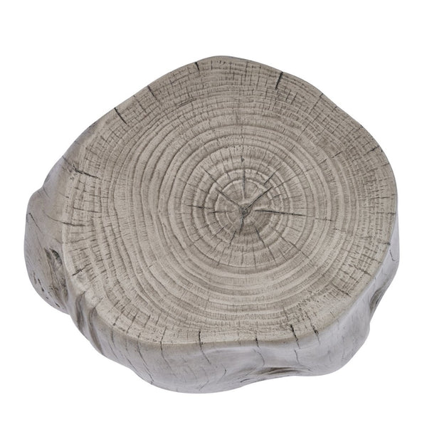 English Elm Mgo Tree Stump Side Table Organic Modern Accent with Realistic Grain Texture N776P372342G