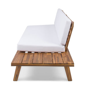 English Elm Hillcrest Solid Acacia Corner Sofa with Built-in Side Table for Outdoor Living 61288.00RSBWHI