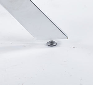 English Elm 1+4,5Pieces Mid-Century Modern Dining Set With Glass Top, Metal Legs For 4-6 People, Stylish & Versatile W234S00120