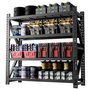 English Elm 5000lbs Industrial Cold-rolled Steel Shelving Unit for Garage Warehouse Storage W2735P457280