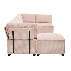 English Elm United We Win U-Shaped Modular Sectional Sofa With Reversible Chaise For Custom Living Room Comfort W1568S00154-GIGA