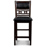 English Elm Hoyae Brown and Black Counter Chairs With Padded Seat (Set Of 2)