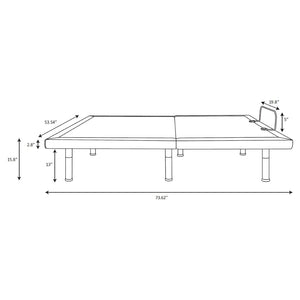 English Elm Threepio Full Size Adjustable Bed Base with Wireless Remote and Zero Gravity Preset B062P334271