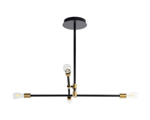 Sunpan VAL Chandelier – Modern Sputnik Design with Adjustable Arms for Customizable Lighting Elegance 106783