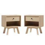 MCM 20" 1 Drawer Nightstand - Set of 2 Coastal Oak FRAB4CCO-2PK Walker Edison