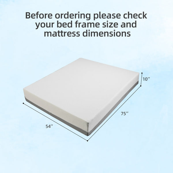 English Elm 10-inch Full Foam Mattress with Seven Zone Support and Cooling Gel Layer Certipur Certified W5081P423710