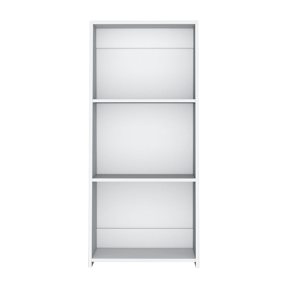 English Elm Note 47" Tall Three-Tier Ladder Bookcase White – Space-Saving Modern Shelf for Books, Decor & Office Storage B070P254754