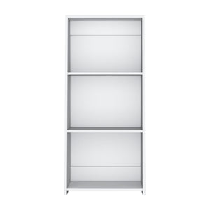 English Elm Note 47" Tall Three-Tier Ladder Bookcase White – Space-Saving Modern Shelf for Books, Decor & Office Storage B070P254754