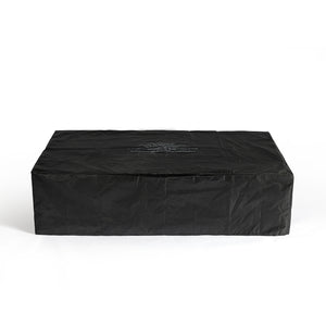 English Elm Concrete 48-Inch Rectangular Fire Pit Table with 50,000 BTU, Fiber Concrete Durability & Cover Included Charcoal B120P410178