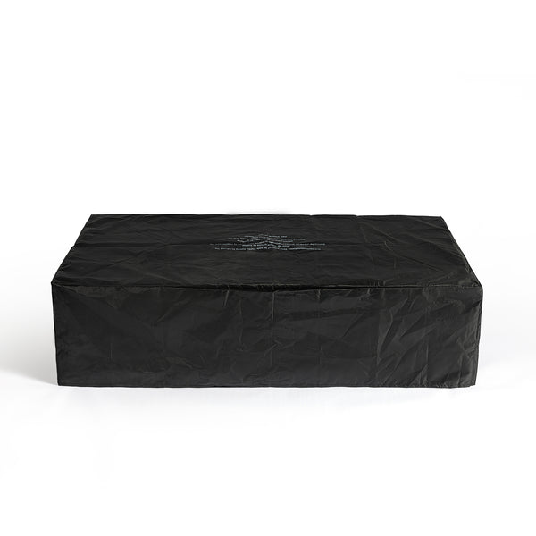 English Elm Concrete 48-Inch Rectangular Fire Pit Table with 50,000 BTU, Fiber Concrete Durability & Cover Included Charcoal B120P410178