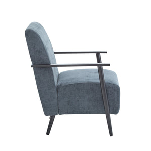 English Elm Christopher Knight Home® - [Set of 2] Modern Lounge Chair with Polyester Upholstery and Metal Frame for Compact Living Spaces Blue Gray N767P236501G_2