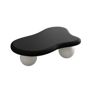 English Elm 47 Inch Organic Cloud Silhouette Coffee Table with Sculptural Ball Legs for Living Rooms W1435S00025
