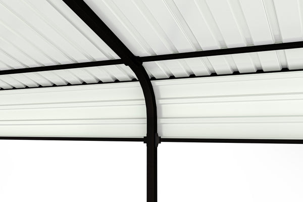 English Elm Metal Carport 12x20 Galvanized Steel Canopy Heavy Duty Outdoor Garage Shelter Kit W1598S00018