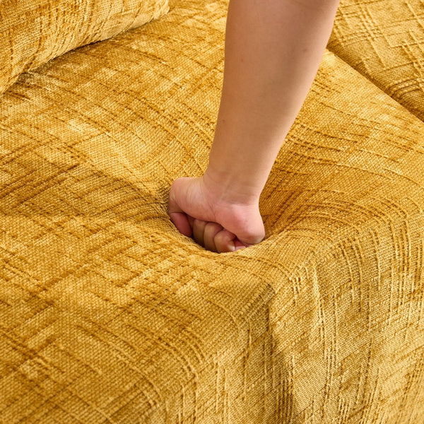 English Elm Yellow Curved Compressed Sofa - Nordic Design, Soft Upholstery, Versatile Comfort For Any Space W3612S00011-GIGA