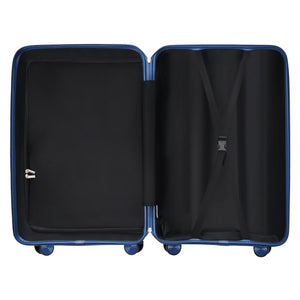 English Elm Premium Polypropylene Hard Shell Luggage Set Three Piece with Tsa Locks Spinner Wheels Blue N726P460073N