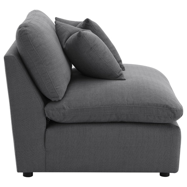 English Elm Greeley Armless Accent Chair with Performance Fabric and Foam Cushions for Modern Living B062P441446