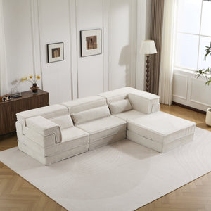 English Elm Compression Mahjong Sofa - Versatile Modular Floor Bed With Memory Foam & Soft Fleece, No Assembly W3723S00023
