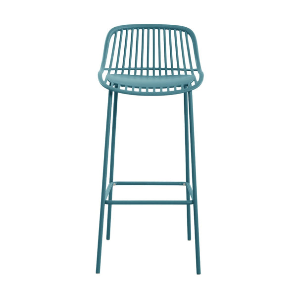 English Elm Benson Outdoor Stackable Barstools Set of 2 Uv Resistant Plastic Metal Patio Seating N776P390482B