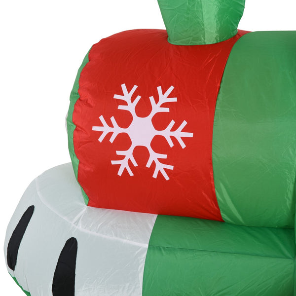 English Elm Inflatable Christmas Train Santa Snowman Penguin Led Lit Outdoor Yard Display 11 Ft T3971P414202