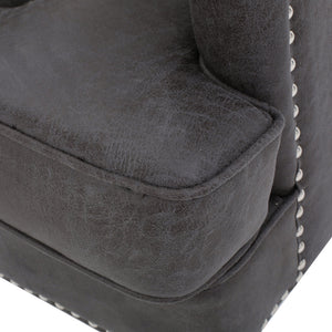 English Elm Christopher Knight Home® - HARRISON Tufted Club Chair with Diamond-Stitched Back, Nailhead Trim and Turned Birch Legs for Comfort and Style Slate 53444.00MFSLA
