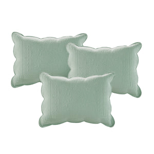 English Elm 6 Piece Reversible Scalloped Edge Daybed Cover Set with Antimicrobial Protection, Cottage Chic Elegance Seafoam 17.72 L x 15.75 W x 8.27 H B03597554