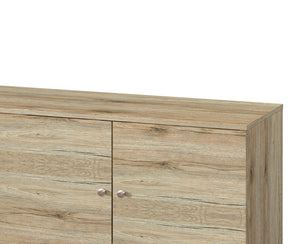 English Elm Amidon Modern Tv Stand For 63" Tvs, Stylish Oak Finish With Storage Shelves & Cabinet, Chic Design B2735P297799