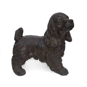 English Elm Christopher Knight Home® - JOSIE Cocker Spaniel Cast Stone Garden Statue, Brown Wash Finish, Weatherproof 14.5"H Accent 65284.00BRN