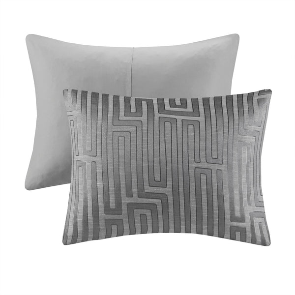 English Elm 10 PCS King Luxury Jacquard Comforter Set Elegant Quilted Design Microfiber Fill Bedding Ensemble Grey 23.62 L x 18.9 W x 15.75 H B035P319214