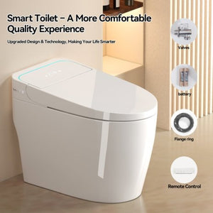 English Elm Unique Smart One Piece Toilet Bidet Combo with Auto Lid Warm Air Dryer Heated Seat W3133P476384