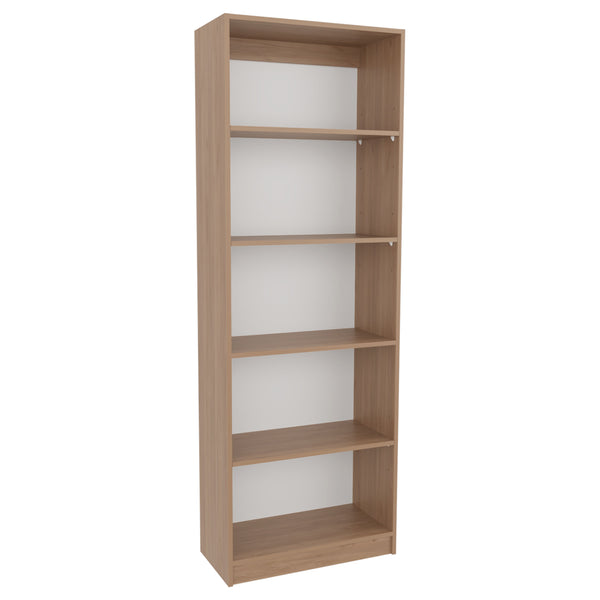 English Elm 4-Tier Natural Wood Bookcase with Spacious Shelves, Vertical Space-Saving Storage & Easy Assembly B097P296880