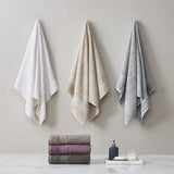 Madison Park Signature Luce Glam/Luxury 100% Egyptian Cotton 6 Piece Towel Set MPS73-425 White