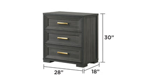 English Elm Colorado Queen Bedroom Set with Led Upholstered Headboard Wood Frame 5 Piece B009S02322