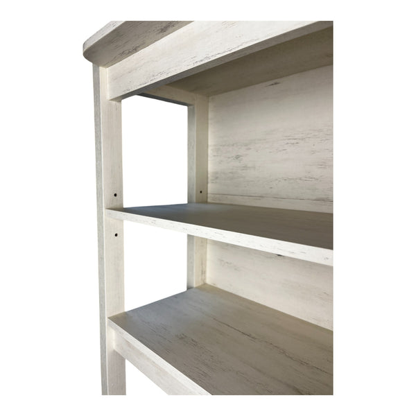 English Elm 31.5" 5-Tier Bakers Rack White+Black – Sturdy Particle Board Kitchen Shelves, Coffee Bar, Storage W1412P230432