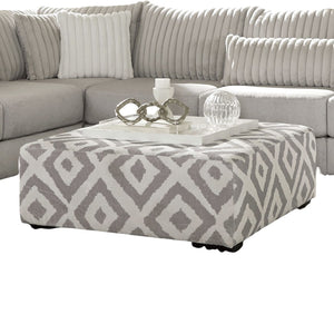 English Elm Gray Upholstery Ottoman 41"L x 41"W x 20"H – Plush Transitional Seating, Solid Wood Frame, Easy Assembly Gray 42 L x 42 W x 15 H B2741P355179