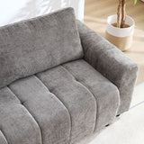 English Elm 94.49''Sleeper Sofa, Sofa Bed- 2 In 1 Pull Out Couch Bed With Storage Chaise For Living Room, Sofa Sleeper With Pull Out Bed, Dark Grey Couch