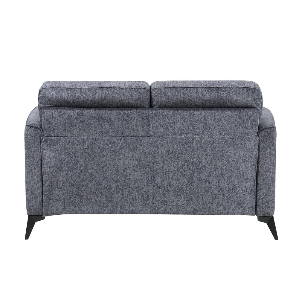 English Elm Modern Contemporary Loveseat with Tan Microfiber Upholstery, Cushioned Two-Seater Sofa with Black Metal Legs, Compact Elegant Design 56.5" x 34.5" x 35.5" Dark Gray 45.5 L x 26 W x 21.5 H B011P339281