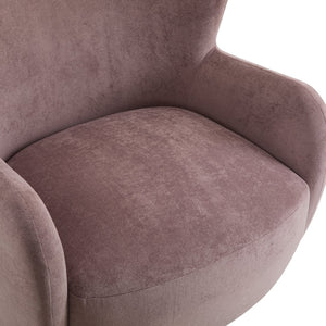 English Elm Christopher Knight Home® - Lucia Velvet Wingback Armchair with Pocket Spring Cushion, Mid-Century Birch Legs, Luxe Comfort Light Purple 31.5 L x 30.75 W x 30.5 H N776P205426P