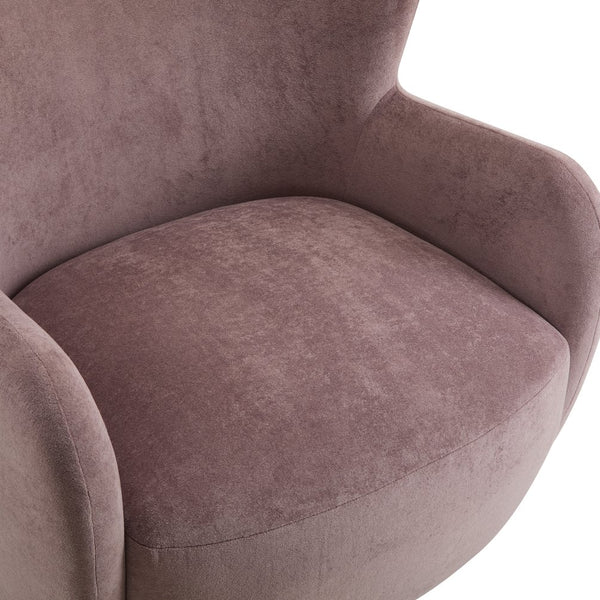 English Elm Christopher Knight Home® - Lucia Velvet Wingback Armchair with Pocket Spring Cushion, Mid-Century Birch Legs, Luxe Comfort Light Purple 31.5 L x 30.75 W x 30.5 H N776P205426P