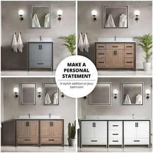 English Elm Dark Grey Bath Vanity Set With 28" Mirror - Modern Style, Easy Installation & Ample Storage Space B2731S00537