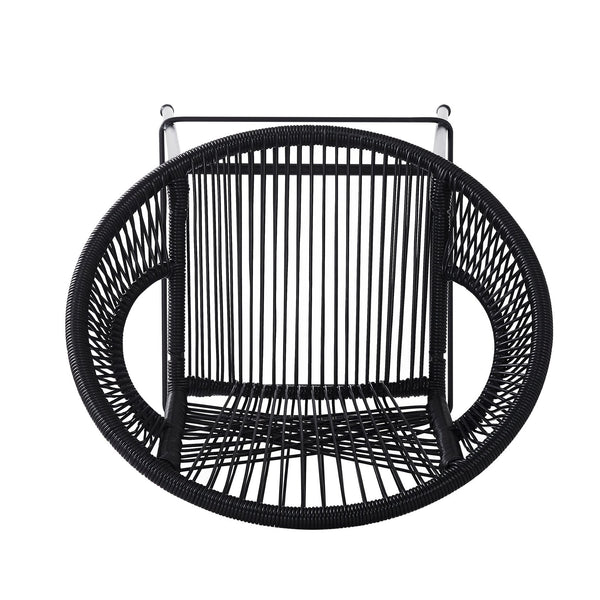 English Elm Christopher Knight Home® - Ferrara Outdoor Faux Wicker Barstool Set of 2 — Ergonomic PE Rattan Seating with Iron Frame, Durable Black N775P266222B