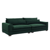 English Elm 104.72'' Mid-Century Sofa Couch Modern Upholstered Couch For Livingroom,Bedroom, Apartment, Home Office Green