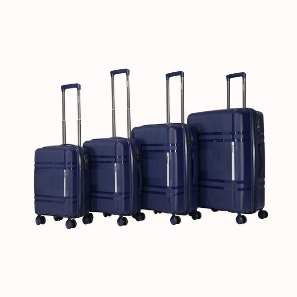 English Elm 6-piece Hard Shell Spinner Luggage Set Expandable Polypropylene with Combo Lock Blue T3292P328874