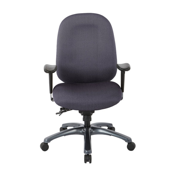 OSP Home Furnishings Multi-function Ergonomic High Back Office Chair with Lumbar Support and Titanium Base High Jet 8511-297